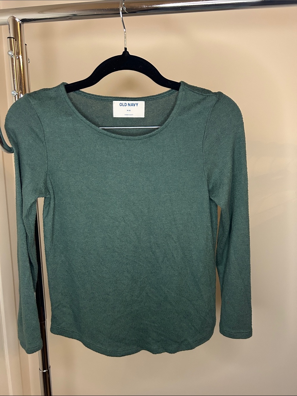 Old Navy Dark Green Long Sleeve Crew Tee
